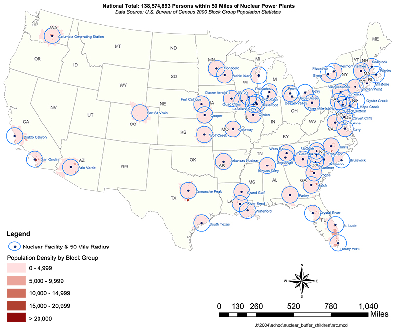 FEMA NPP 50-Mile Population Density